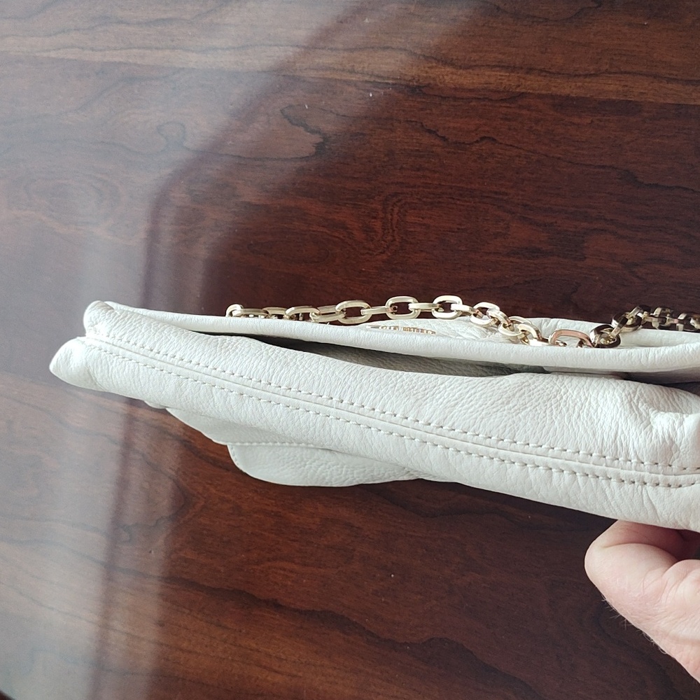 Cole Haan Off White Leather Clutch/Shoulder Bag - Picture 6 of 6